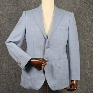 SuitSupply Lazio Blazer Mens 38US 48EU Light Blue VBC Wool Slim P8200